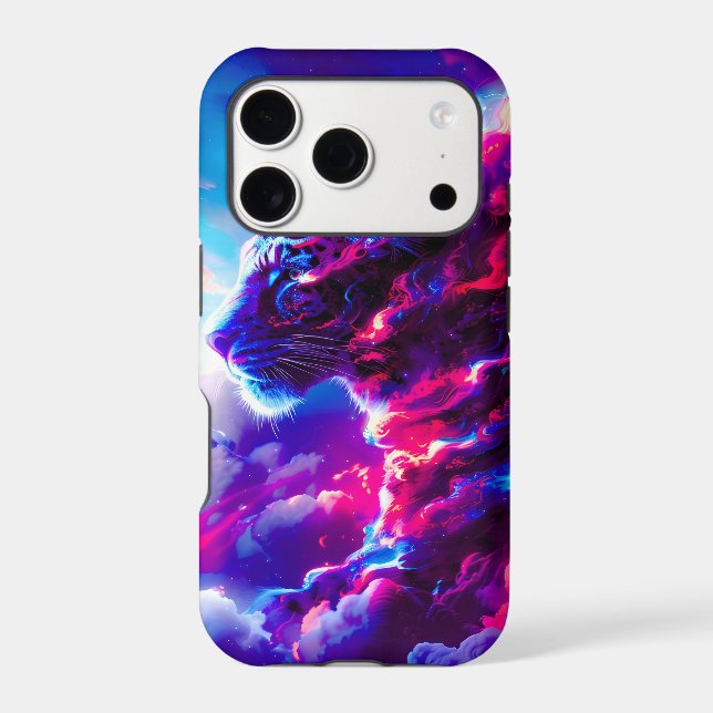 Futuristic Cosmic Neon Leopard  Case-Mate iPhone Case (Back)