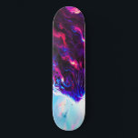 Futuristic Cosmic Neon Leopard Skateboard<br><div class="desc">A powerful cosmic leopard emerging from vibrant clouds of neon pink, electric blue, and deep violet.</div>