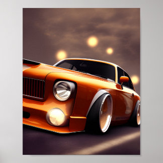 Futuristic Custom Car Art Poster