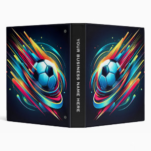 Futuristic Cyber Football Speed Sports 3 Ring Binder