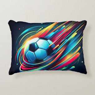 Futuristic Cyber Football Speed Sports Accent Pillow