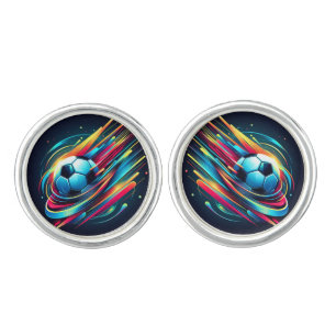 Futuristic Cyber Football Speed Sports Cufflinks