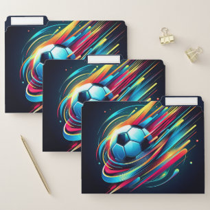 Futuristic Cyber Football Speed Sports File Folder