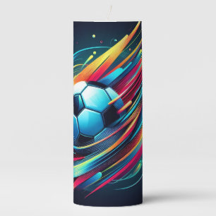 Futuristic Cyber Football Speed Sports Pillar Candle