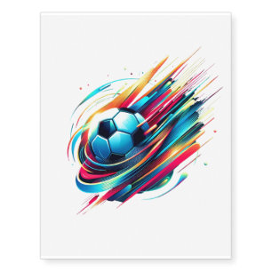 Futuristic Cyber Football Speed Sports Temporary Tattoos