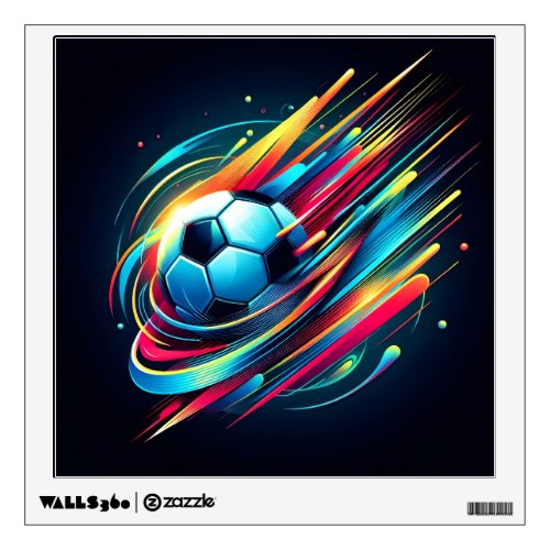 Futuristic Cyber Football Speed Sports Wall Decal