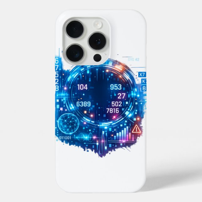 Futuristic Cyber HUD Case – Digital Tech Interface (Back)