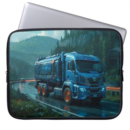 Futuristic Cyber Truck from 2077 Laptop Sleeve