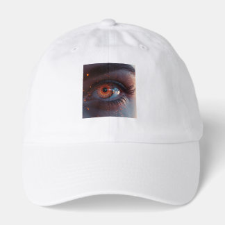 Futuristic Cybernetic Eye - Glowing Tech Digital A Hat