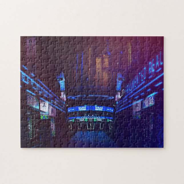 Futuristic Cyberpunk City on Mars Jigsaw Puzzle (Horizontal)