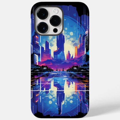 Futuristic Cyberpunk City Skyline Case_Mate iPhone 14 Pro Max Case