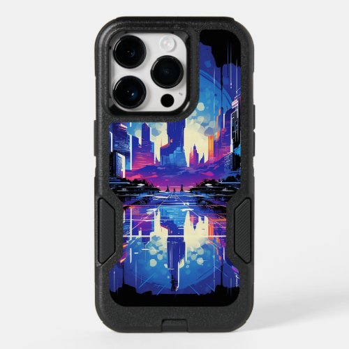 Futuristic Cyberpunk City Skyline OtterBox iPhone 14 Pro Case