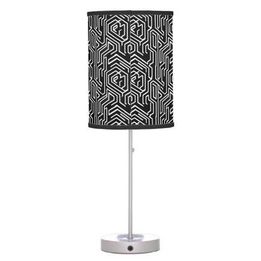Futuristic cyberpunk monochrome table lamp (Back)