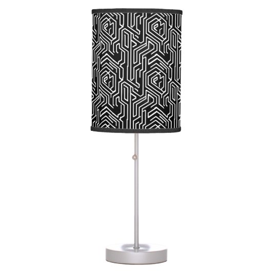 Futuristic cyberpunk monochrome table lamp (Front)