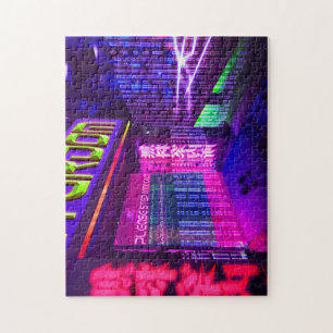 Futuristic Cyberpunk Night Club Jigsaw Puzzle