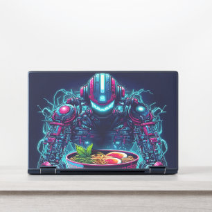 Futuristic Cyberpunk Robot Neon Food Ramen HP Laptop Skin