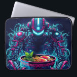 Futuristic Cyberpunk Robot Neon Food Ramen Laptop Sleeve<br><div class="desc">Futuristic fusion of food and technology with a neon-lit robot holding a steaming bowl of ramen.</div>