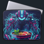 Futuristic Cyberpunk Robot Neon Food Ramen Laptop Sleeve<br><div class="desc">Futuristic fusion of food and technology with a neon-lit robot holding a steaming bowl of ramen.</div>