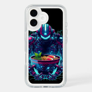 Futuristic Cyberpunk Robot Neon Food Ramen iPhone 16 Case