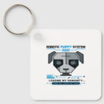 Futuristic Cyborg Robot Eyes Cybernetic Sci-Fi Keychain