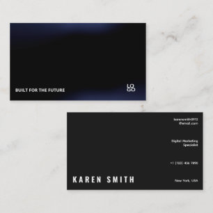 Futuristic Dark Tech Startup Business Card