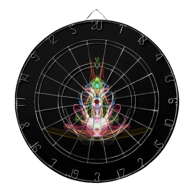 Futuristic Dartboard with Neon Lights (Front)