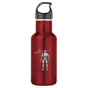 Futuristic Deep Space Rocket Mars Mission Space Stainless Steel Water Bottle