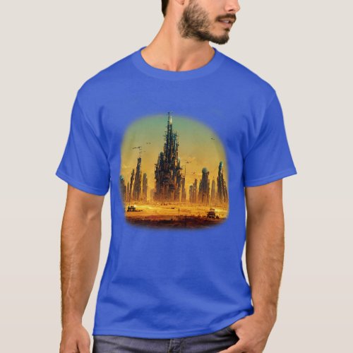 Futuristic Desert City 2045 In Cyberpunk Style 2 T_Shirt