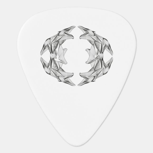 Futuristic design guitar pick (Front)