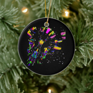 Futuristic Digital Art Creations  Ceramic Ornament