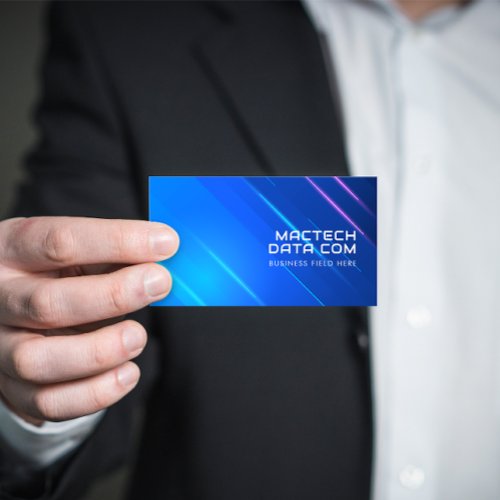 Futuristic Digital Communication Hitech  Modern Business Card