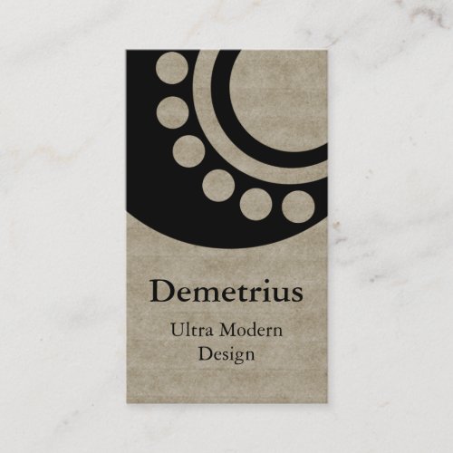 Futuristic Dimensions Business Card Beige Business Card