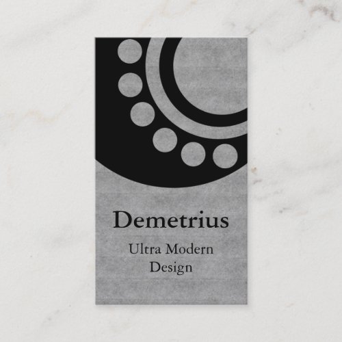 Futuristic Dimensions Business Card Gray Business Card