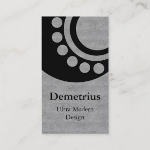 Futuristic Dimensions Business Card, Gray Card