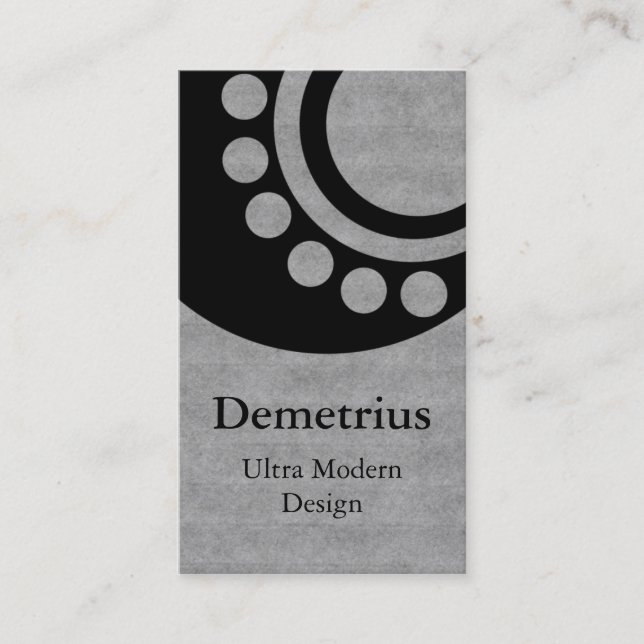 Futuristic Dimensions Business Card, Gray Card (Front)
