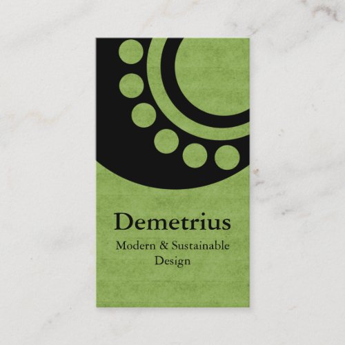 Futuristic Dimensions Business Card, Green