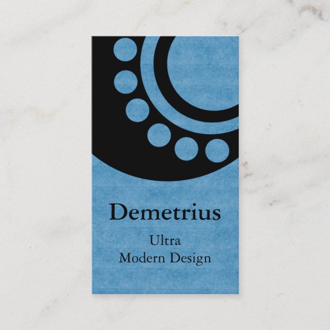Futuristic Dimensions Business Card, Light Blue Card (Front)