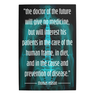 Futuristic Doctor of the Future Edison Quote Metal Print
