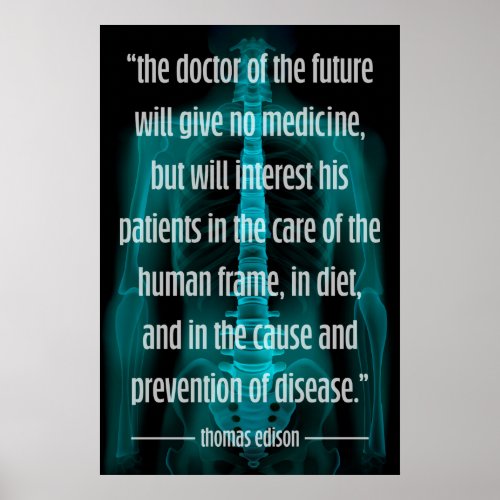 Futuristic Doctor of the Future Edison Quote Poster