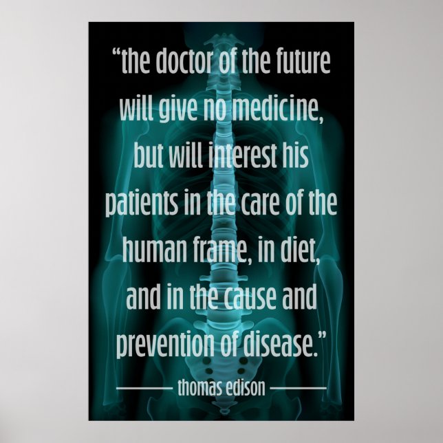 Futuristic Doctor of the Future Edison Quote Poster (Front)