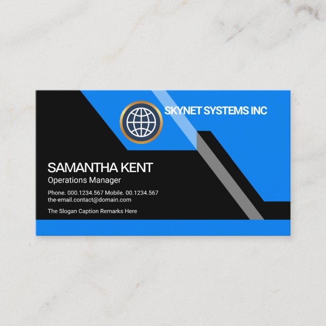Futuristic Dynamic Colorful Stunning Business Card (Front)