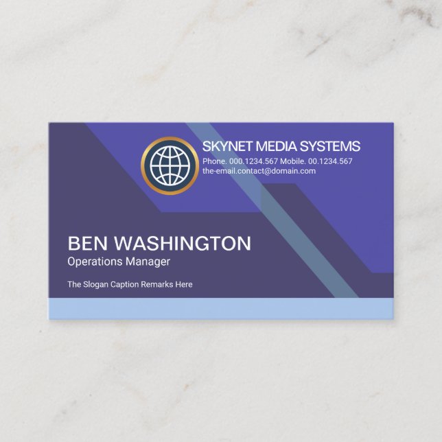 Futuristic Dynamic Colorful Stunning Technology Business Card (Front)