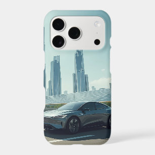 Futuristic Electric Car & Cyberpunk City Phone Cas iPhone 17 Pro Case