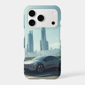 Futuristic Electric Car & Cyberpunk City Phone Cas iPhone 17 Pro Case