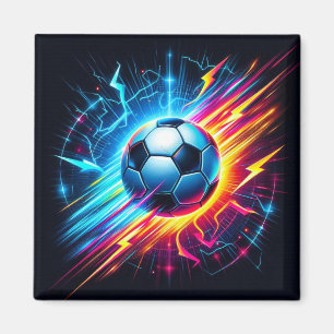 Futuristic Electric Football Soccer Ball Lightning Magnet