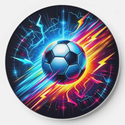 Futuristic Electric Football Soccer Ball Lightning Wireless Charger