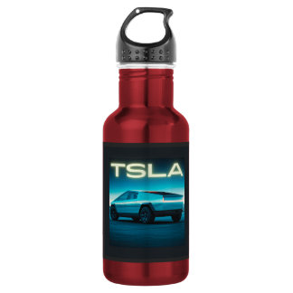 Futuristic Electric Pickup Truck Stainless Steel Water Bottle