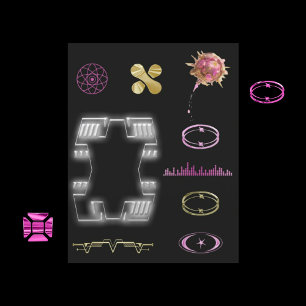 Futuristic Element Scrapbook Embellishments