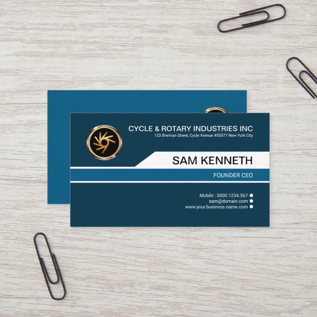 Futuristic Exquisite Simple Dynamic Chairman CEO Business Card