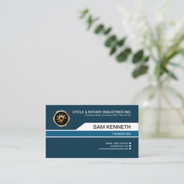 Futuristic Exquisite Simple Dynamic Chairman CEO Business Card
